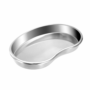 Bandeja curva en forma de riñón personalizada de calidad profesional Bandeja de riñón manual de acero inoxidable MOQ bajo para la venta - Product Image 1