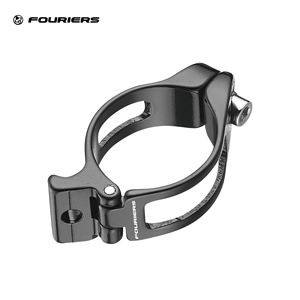 อะไหล่จักรยานคุณภาพสูง FOURIERS ตัวล็อคเกียร์หน้าแบบพันรอบ ทำจากอลูมิเนียมอัลลอยด์ ขนาด 28.6 มม./31.8 มม./34.9 มม. พร้อมตัวปรับละเอียด - Product Image 1