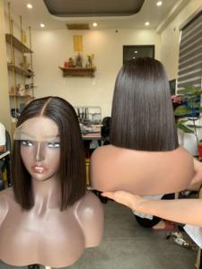 Peluca de Cabello Humano Remy de Donante Vietnamita, con Encaje Transparente, Extensión Lisa, 180% de Densidad, en Varios Colores - Product Image 4
