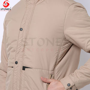 OEM logotipo personalizado impreso hombres chaqueta acolchada de invierno nueva moda brillante burbuja abrigo con material Softshell disponible para la venta al por mayor - Product Image 3