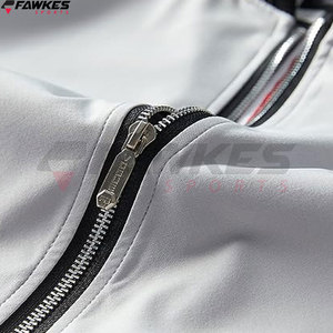 แจ็กเก็ตบอมเบอร์ระบายอากาศได้ดีของผู้ชายแจ็กเก็ตนักบินซิปสีพื้นลำลองสำหรับผู้ชาย - Product Image 4