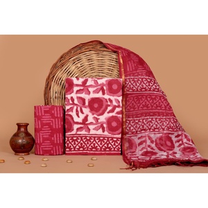 Conjunto de traje Kantha para mujer, ecológico, 100% algodón, estampado a mano, con bordado a mano y dupatta Kota Doriya - Product Image 1