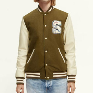 Prix compétitif bonne qualité hommes Lettermen veste de baseball hiver support soie impression broderie Patch vente en gros conception laine - Product Image 1