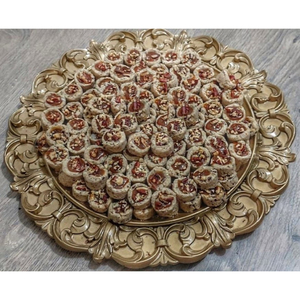 Conception de chocolat martelé pour les mariages élégant bol de service en métal moderne hôtels accessoires de salle à manger écologiques porte-bonbons - Product Image 1