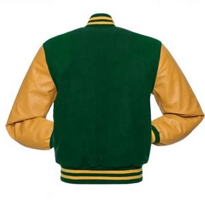 2023 chaqueta de invierno profesional para niños de alta calidad de cuero genuino lana satén estilo callejero Logo Varsity chaqueta en tamaño de niño - Product Image 2