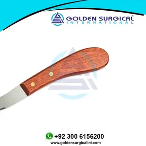 Vente en gros GOLDEN Brand Bot Egg Knife Manche en bois Soins vétérinaires pour chevaux Outils de toilettage Fournitures Modèle GSIB-100403 - Product Image 4