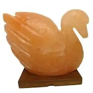 Lampe à sel en forme de canard rose en cristal de l'Himalaya Sculpté Matériau organique Style Feng Shui SE-1381 par Sian Enterprises - Product Image 6