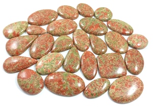 Lote de Cabujones de Unakita Natural, Cristales al por Mayor, Piedras Preciosas de Primera Calidad, Cabujones Sueltos para Hacer Joyería con Alambre - Product Image 2