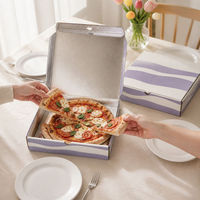 Boîte à pizza en carton ondulé personnalisée avec doublure en aluminium pour les fêtes de Pâques, idéale pour les repas en famille et la vente en gros d'emballages alimentaires à emporter