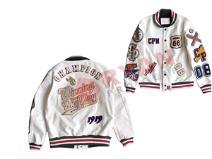 แจ็คเก็ตวาร์ซิตี้ผู้ชายแบบโอเวอร์ไซส์ ผ้าหนาเคลือบกันลม ระบายอากาศได้ดี คอตั้ง ออกแบบตามสั่ง รับผลิตแบบ OEM - Product Image 3