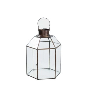 Bougeoir fait main pour la décoration Métal Verre Grand bougeoir Métal Fer Décoratif Extrémité Terrarium Verre - Product Image 1