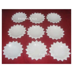 Flower Design Handmade <b>White</b> Marble Bowl With Handmade Fine Polished For <b>Dining</b> Decoration Marble Bowl With Super Shinning Bowl - Product Image 1