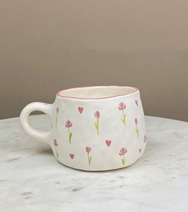 Trending Modern Design Ceramic Cup For Home Hotel And Restaurant Pink And Brown Color Round Shaped Tabletop Coffee And Tea cup - Product Image 4