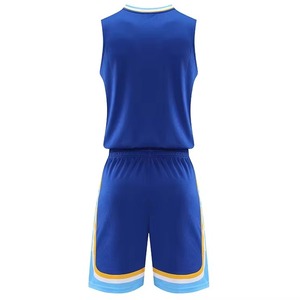 Maillot de basket-ball bicolore pour hommes Uniforme de basket-ball Fabricant d'usure Design personnalisé Uniforme de basket-ball de couleur unie - Product Image 3