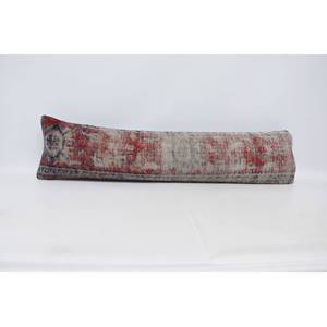 Multicolor Vintage Pattern Wool <b>Pillow</b> 12x48 Inch Decorative Cushion Woven Kantha Patchwork Technique - Product Image 1