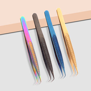 Pince à cils de qualité professionnelle à pointes multiples Haute précision Ramassage facile des cils fins sans glisser Étiquette personnalisée - Product Image 2