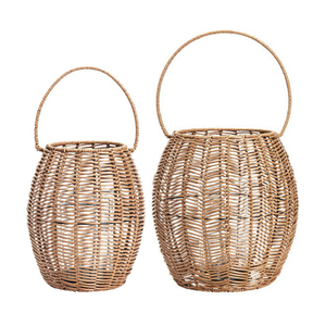 <b>Cheap</b> Price Eco Friendly Rattan <b>Candle</b> Holders Boho Breeze Woven Rattan Lantern - Handmade Natural Home Rattan Lantern - Product Image 1