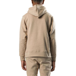 Men's Comfortable Cotton Heavyweight Pullover Hoodie in Olive Green With Front Pocket <b>Strings</b> Plain Dyed for Winter Season Sale! - Product Image 6