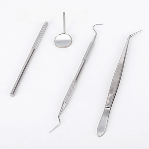 Kit d'instruments d'hygiène buccale dentaire en acier inoxydable, 3 pièces, nettoyage des dents, grattoir à tartre, détartreur, pince à épiler, ensemble d'outils - Product Image 4