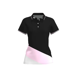 De manga corta de moda en stock verano básico de secado rápido de algodón de talla grande personalizado para mujer a rayas polos de Bangladesh - Product Image 1