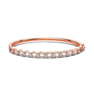 Juego de puntas de diamante de moissanita de corte redondo de 1,36 CT, brazalete clásico hecho en oro macizo para unisex, quilates, CT, 2 uds. - Product Image 6