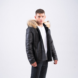 Premium Men's Genuine Leather Winter Jacket Waterproof Windproof High Street Style Cotton Lining Comfort Durability Everyday - Product Image 4