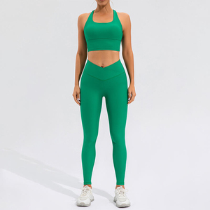 Conjunto de Shorts Deportivos Sin Costuras para Mujer, Ropa Deportiva, Ropa de Entrenamiento, Spandex/Nailon, Elástico en Cuatro Direcciones, Transpirable y que Absorbe el Sudor - Product Image 6