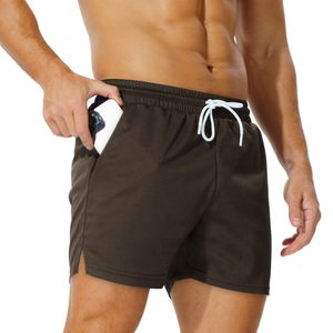Hot Selling <b>Men's</b> Sportswear <b>Compression</b> <b>Shorts</b> For <b>Men</b> Custom Color Breathable Drawstring Knee Length Solid Spandex Material - Product Image 3