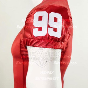 Camiseta de fútbol americano de sarga de aparejos de manga corta más vendida, camiseta de fútbol americano Popular de tallas para jóvenes y adultos - Product Image 3