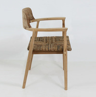 Fauteuil banane moderne en bois Mandalay Taek pour la maison, le bureau, le salon, la salle à manger, l'hôtel, l'appartement et la villa