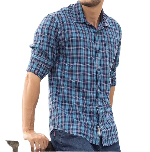 Competitive Price OEM ODM Cotton Men's Long-Sleeved Shirt Business Formal Or Casual Plus Size Striped Shirt Men's Clothing