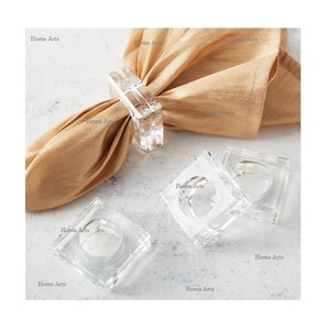 Juego de 6 Anillos para Servilletas de Acrílico Transparente de la Mejor Calidad, Anillos para Servilletas de Tamaño Personalizado para Proveedores Mayoristas - Product Image 5