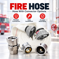 Tuyau d'incendie Kunan 2 pouces 30m avec raccord NH 400 Psi, double gaine, plat, pour lutte contre l'incendie, vente en gros, longueur personnalisée