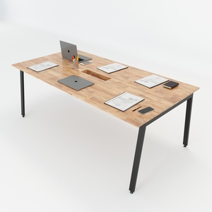 Modern 6-person Meeting <b>Table</b> 200x100cm <b>Office</b> Furniture for Conference Room Workspace Hotel School - Product Image 2