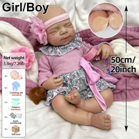 Poupées Reborn en Silicone Réalistes à Bouche Ouverte de 20 Pouces, Personnalisables en Gros, Prix d'Usine pour Grossistes, Forme Personnalisée, Détails Peints à la Main, Muneca