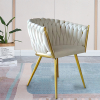 Chaises en velours vert chaises de restaurant de luxe modernes nordiques fauteuils rembourrés chaises en velours