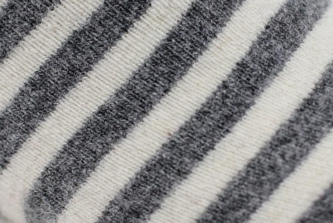 Organic grey and white striped
