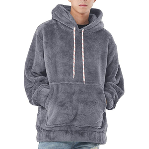 Wholesale Solid Color Fleece Pullover <b>Sherpa</b> <b>Hoodie</b> Latest Casual Wear for <b>Men</b> Cotton Blended Winter <b>Hoodie</b> for Adults - Product Image 6