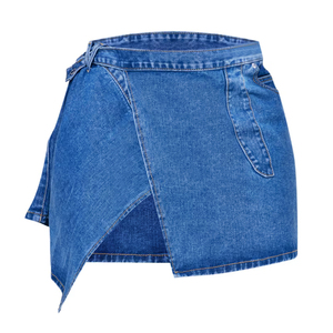 กระโปรงผ้ายีนส์ของผู้หญิงแฟชั่นใหม่กระโปรงผ้าเดนิมทนทานน้ำหนักเบาขายดี - Product Image 3