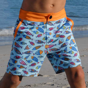 Shorts de pêche à séchage rapide en polyester recyclé, personnalisables pour homme, short de surf, short de bain avec logo personnalisé, vente chaude - Product Image 4