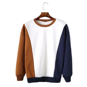 Venta al por mayor 100% algodón Sudadera de cuello redondo personalizado bordado de gran tamaño pulóver Unisex con capucha de lana en blanco para los hombres - Product Image 1