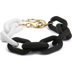 Brazalete de Cadena Gruesa de Resina Pulida Estilo Ángel para Verano, Joyería de Moda Artesanal Ligera y Atrevida de Gran Tamaño para Mujer - Product Image 1