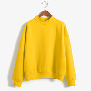 <span class=keywords><strong>Felpa</strong></span> Girocollo da <span class=keywords><strong>Donna</strong></span> Stile Tunica Oversize con Spalle Cadenti Casual <span class=keywords><strong>Gialla</strong></span> Pullover Taglia Media - Product Image 2
