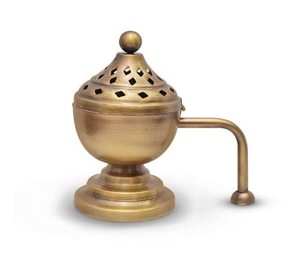 Nouveau produit en gros porte-brûleur d'encens en métal en verre avec parfum doré pour la décoration de bureau de jardin par ARTISAN AURA - Product Image 1
