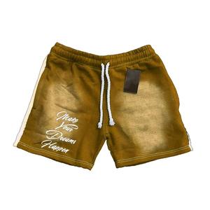 กางเกงขาสั้นผ้าฝ้ายเทอร์รี่สำหรับผู้ชายกางเกงขาสั้นสำหรับซักแบบเป็นกรด360gsm โลโก้ได้ตามต้องการ - Product Image 4