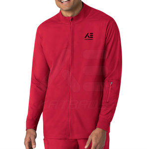 เสื้อสครับผู้ชายคุณภาพสูงขายส่งจากโรงงาน ผลิตตามสั่ง ผ้ายืดสแปนเด็กซ์/โพลีเอสเตอร์ สำหรับใช้ในโรงพยาบาล - Product Image 1