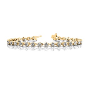 Pulsera De Tenis De Diamante De Corte Redondo Para Mujer Excelente Estilo - Product Image 3