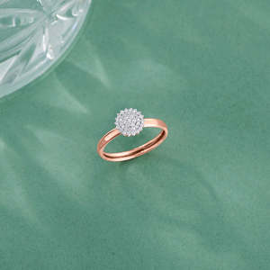 แหวนเพชรประดับโรสโกลด์ - เครื่องประดับแฟชั่นสำหรับผู้หญิง - Product Image 1