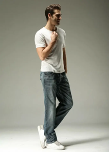 Jeans en denim coupe droite pour homme, coupe régulière, pantalon en denim, vêtements décontractés, vente chaude, haute qualité, léger - Product Image 2