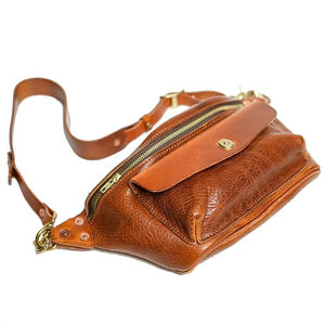 กระเป๋าสะพายพาดลำตัวหนังแท้สำหรับผู้ชายกระเป๋าแมสเซนเจอร์อเนกประสงค์สำหรับธุรกิจขายส่ง - Product Image 1